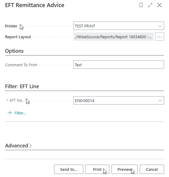 Print or email EFT Remittance Advice Overview